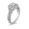 Thumbnail Image 2 of Enchanted Disney Cinderella 1-1/4 CT. T.W. Princess-Cut Diamond Double Frame Bypass Engagement Ring in 14K White Gold