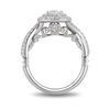 Thumbnail Image 3 of Enchanted Disney Cinderella 1-1/4 CT. T.W. Princess-Cut Diamond Double Frame Bypass Engagement Ring in 14K White Gold