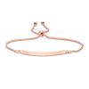 Thumbnail Image 1 of Made in Italy Curved Bar Bolo Bracelet in 14K Rose Gold - 8.5"