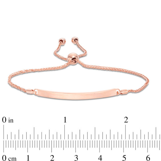 Made in Italy Curved Bar Bolo Bracelet in 14K Rose Gold - 8.5"