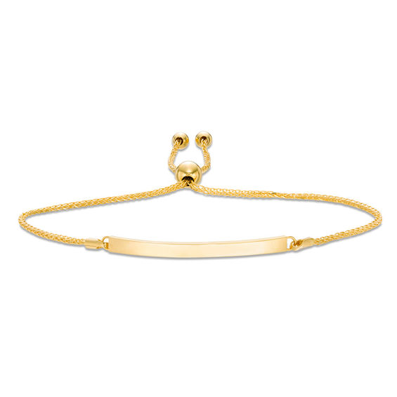 Made in Italy Curved Bar Bolo Bracelet in 14K Gold - 8.5"
