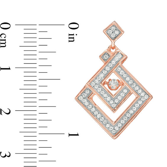 Unstoppable Love™ Lab-Created White Sapphire Geometric Drop Earrings in Sterling Silver with 14K Rose Gold Plate Unstoppable Love™ Lab-Created White Sapphire Geometric Drop Earrings in Sterling Silver with 14K Rose Gold Plate