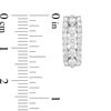 Thumbnail Image 2 of 1 CT. T.W. Diamond Multi-Row Huggie Hoop Earrings in 10K White Gold