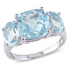 Thumbnail Image 0 of Sky Blue Topaz Three Stone Ring in Sterling Silver