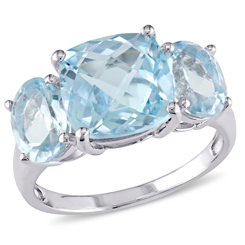 Sky Blue Topaz Silver Ring-3874BA | Juwelo