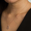 Thumbnail Image 2 of Oval Morganite and Lab-Created White Sapphire Infinity Flame Pendant in 10K Rose Gold