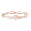 Thumbnail Image 0 of Drusy Quartz, Pink Aventurine and Lab-Created White Sapphire Bolo Bracelet in Sterling Silver with 18K Rose Gold Plate