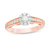 Thumbnail Image 1 of 7/8 CT. T.W. Diamond Frame Vintage-Style Engagement Ring in 14K Rose Gold