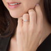 Thumbnail Image 3 of 7/8 CT. T.W. Diamond Frame Vintage-Style Engagement Ring in 14K Rose Gold