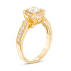 Thumbnail Image 2 of 3/4 CT. T.W. Diamond Cushion Frame Vintage-Style Engagement Ring in 14K Gold