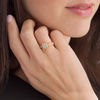 Thumbnail Image 2 of 3/4 CT. T.W. Diamond Cushion Frame Vintage-Style Engagement Ring in 14K Gold