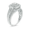 Thumbnail Image 2 of 1 CT. T.W. Diamond Double Cushion Frame Multi-Row Vintage-Style Engagement Ring in 14K White Gold