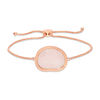 Thumbnail Image 1 of Abstract Rose Quartz Bolo Bracelet in Sterling Silver with 18K Rose Gold Plate - 9.0"