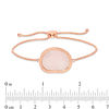 Thumbnail Image 2 of Abstract Rose Quartz Bolo Bracelet in Sterling Silver with 18K Rose Gold Plate - 9.0"
