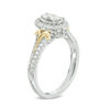 Thumbnail Image 2 of 1/2 CT. T.W. Diamond Oval Frame Engagement Ring in 14K Two-Tone Gold