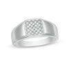 Thumbnail Image 0 of Men's 1/6 CT. T.W. Composite Diamond Signet Ring in Sterling Silver