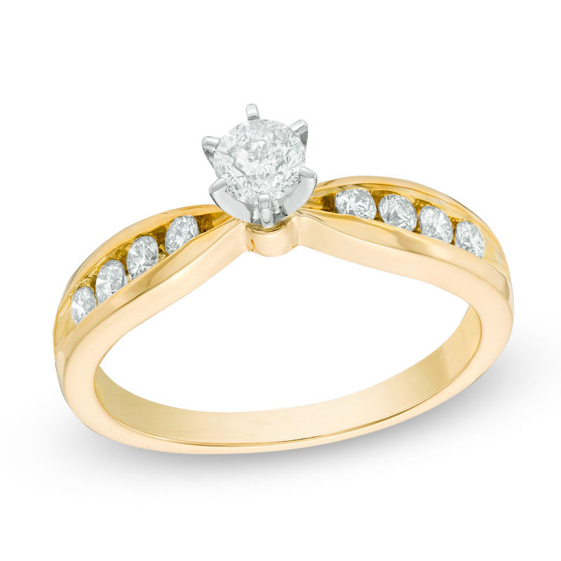 Main Image 1 of 1/2 CT. T.W. Diamond Engagement Ring in 14K Gold