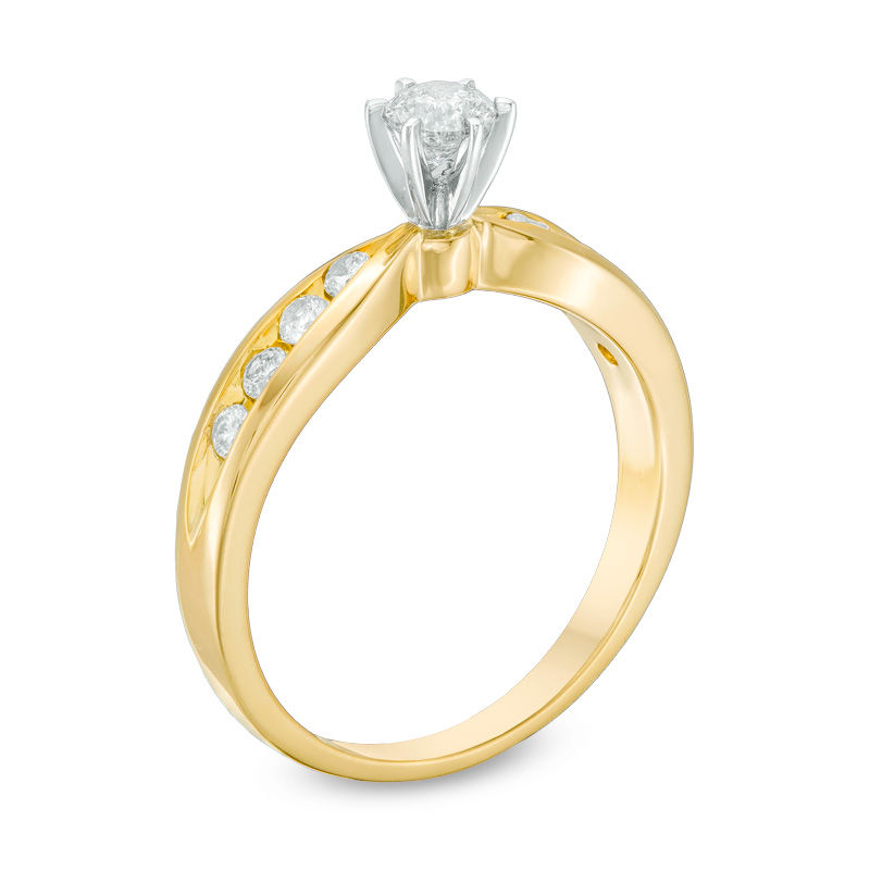 Main Image 2 of 1/2 CT. T.W. Diamond Engagement Ring in 14K Gold
