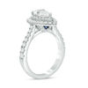 Vera Wang Love Collection 1-3/4 CT. T.W. Certified Pear-Shaped Diamond Frame Engagement Ring in 14K White Gold (I/SI2)