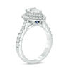 Thumbnail Image 2 of Vera Wang Love Collection 1-3/4 CT. T.W. Certified Pear-Shaped Diamond Frame Engagement Ring in Platinum (I/SI2)