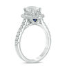 Thumbnail Image 2 of Vera Wang Love Collection 1-5/8 CT. T.W. Certified Oval Diamond Frame Engagement Ring in Platinum (I/SI2)