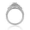 Thumbnail Image 3 of Enchanted Disney Mulan 1 CT. T.W. Princess-Cut Diamond Double Frame Engagement Ring in 14K White Gold