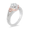 Thumbnail Image 2 of Enchanted Disney Aurora 1 CT. T.W. Diamond Square Frame Tri-Sides Engagement Ring in 14K Two-Tone Gold