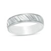 Thumbnail Image 0 of Men's 6.0mm Satin Slant Wedding Band in Tantalum