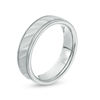 Thumbnail Image 1 of Men's 6.0mm Satin Slant Wedding Band in Tantalum