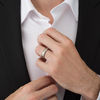 Thumbnail Image 3 of 6.0mm Satin Slant Wedding Band in Tantalum