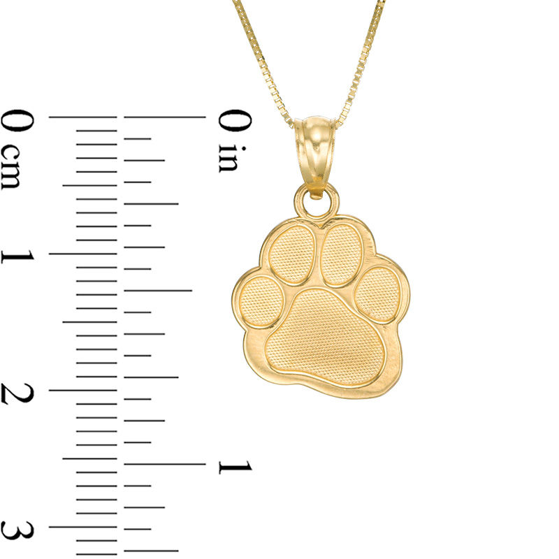 Main Image 2 of Paw Print Pendant in 10K Gold