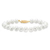 Thumbnail Image 0 of 7.0 - 8.0mm Cultured Freshwater Pearl Strand Bracelet with 14K Gold Clasp - 7.5"