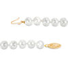 Thumbnail Image 1 of 7.0 - 8.0mm Cultured Freshwater Pearl Strand Bracelet with 14K Gold Clasp - 7.5"