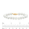 Thumbnail Image 3 of 7.0-8.0mm Freshwater Cultured Pearl Strand Bracelet with 14K Gold Clasp-7.5"