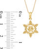Thumbnail Image 2 of Multi-Textured Snowflake Pendant in 10K Gold