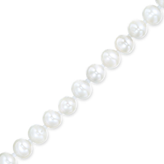 Child's 3.75-5.0mm Freshwater Cultured Pearl Bracelet and Stud Earrings Set in 14K Gold-5.25"