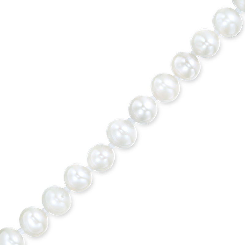 Main Image 2 of Child's 3.75-5.0mm Freshwater Cultured Pearl Bracelet and Stud Earrings Set in 14K Gold-5.25"