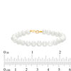 Thumbnail Image 4 of Child's 3.75-5.0mm Freshwater Cultured Pearl Bracelet and Stud Earrings Set in 14K Gold-5.25"
