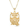 Thumbnail Image 1 of Perched Owl Pendant in 10K Gold
