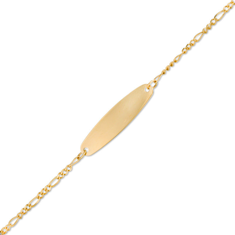 Classic Baby/Children's Engraved ID Bracelet for Girls - 14K Gold