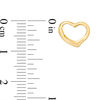 Thumbnail Image 4 of 4.5 - 5.0mm Natural Freshwater Pearl, Lab-Created White Sapphire and Heart Outline Stud Earrings Set in 14K Gold