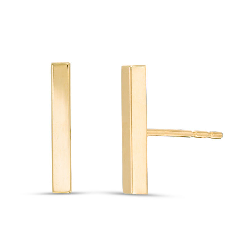 Main Image 1 of 2.0mm Bar Stud Earrings in 14K Gold