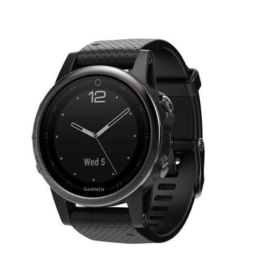 Garmin fÄnixÂ® 5S Black Strap Smart Watch (Model: 10-01685-10)