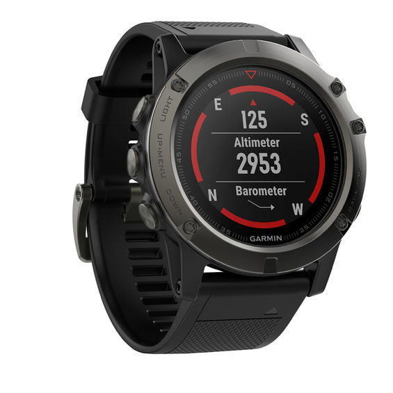 Garmin fÄnixÂ® 5X Black Strap Smart Watch (Model: 10-01733-00)