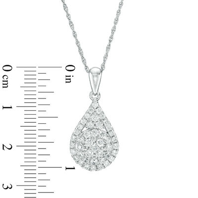 1 CT. T.W. Composite Diamond Teardrop 