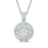 Thumbnail Image 1 of 1/2 CT. T.W. Multi-Diamond Double Frame Pendant in 10K White Gold