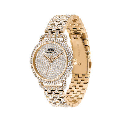Ladies' Coach Delancey Crystal Accent Rose-Tone Watch (Model: 14502900) |  Zales