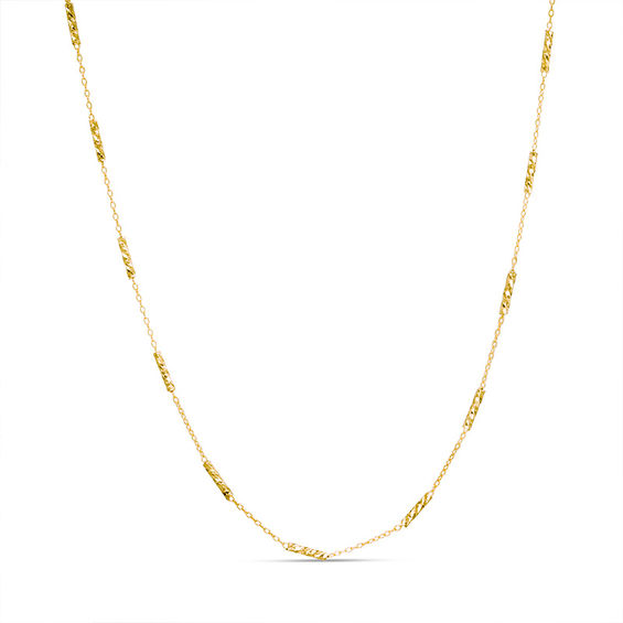 Diamond-Cut Bar Station Necklace in 10K Gold