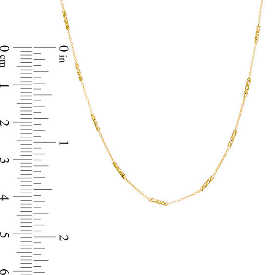 Diamond-Cut Bar Station Necklace in 10K Gold