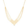 Thumbnail Image 1 of Beaded Bib Necklace in 10K Gold - 17"